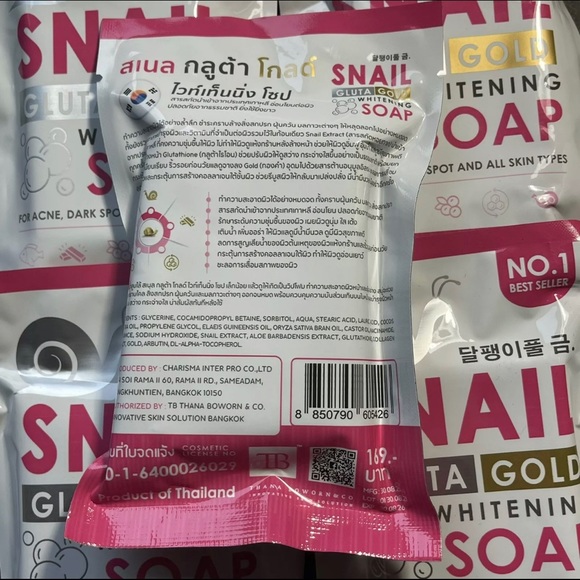 5x Snail Gluta Gold Whitening Soap (for Acne, Dark Spot & All Skin Types) - Picture 3 of 4